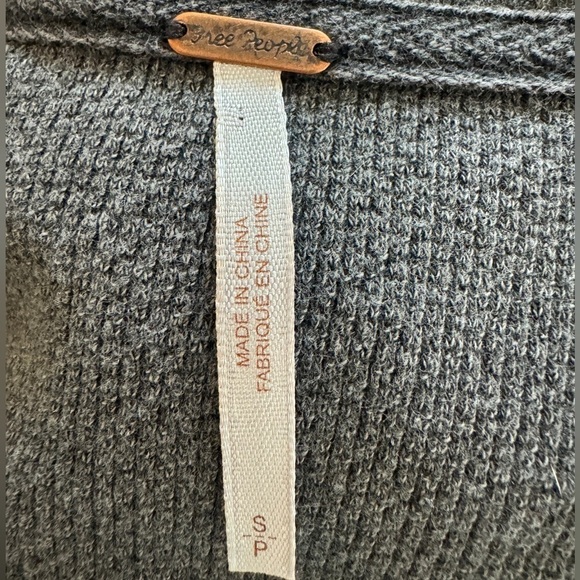 Free People Give A Little Love Embellished Cuff Thermal Top, Size S - Picture 7 of 9